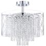 Doraimi Lighting Industrial Farmhouse Modern 3-Light Drum Pendant Glam Lighting ,W16.5''H16.5'' Semi Flush Mount Ceiling Lights with Crystal, Chandelier for Entryway, Hallway, Dining Room and Bedroom