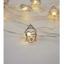 LED Wire Lights, LED String Lights, Battery Operated String Lights with 36 Buddha Head Shaped Warm LEDs for Party, Bedroom, Kitchen, Patio, Deck and more, 12 Feet Long