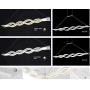 Ziplighting Modern Pendant Lighting Stepless Dimmable Transitional Chandelier with Remote Led Ceiling Lamp Minimalist Wave Hanging Light Fixture for Contemporary Living Dining Room Kitchen Island