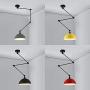 Vintage Ceiling Lights, CraftThink Extendable Nordic Retro E26 Lamp Light Bowl Lampshade Ceiling Lamp Hanging Lamp Pendant Lamp for Living Room/Kitchen/Office (Balck)
