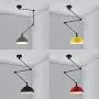 Vintage Ceiling Lights, CraftThink Extendable Nordic Retro E26 Lamp Light Bowl Lampshade Ceiling Lamp Hanging Lamp Pendant Lamp for Living Room/Kitchen/Office (Balck)