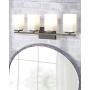 Zeyu 4-Light Bathroom Vanity Light, 26 Inch Vanity Wall Light for Bathroom, Oil Rubbed Bronze Finish with Frosted Glass Shade, 6106-4 ORB