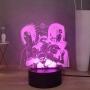 Naruto Anime LED Night Light, Nara Shikamaru, Hatake Kakashi Uchiha Itachi and Sasuke Touch Remote Bedroom Night Lamp for Boys, Kids Birthday Xmas Gift (Six Naruto, 5.12 inches)