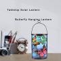 Hanging Solar Lantern Outdoor Decorative Waterproof LED Solar Butterfly Lights Tabletop Lamp for Outdoor Patio Garden