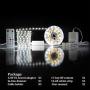 White LED Strip Lights, WOBANE Dimmable LED Light Strip Kit, 16.4ft Flexible Tape Lights for Bedroom,Kitchen,Under Cabinet,Bright 6500K Daylight, LED Mirror Lighting for Vanity Makeup Dressing Table