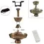 Indoor Ceiling Fan Light Fixtures - FINXIN FXCF07 (2018 New Design) Vintage New Bronze Remote LED 52 Ceiling Fans For Bedroom,Living Room,Dining Room Including Motor,5-Light,5-Blades,Switch