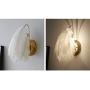 BOKT Mid Century Modern Wall Sconce White Elegant Feather Wall Lamp Metal Wall Mount Light Fixture for Bedroom Bedside Living Dining Room Hallway (A-Style)
