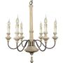 6-Light Chandelier Retro Wood Chandelier Apply to Farmhouse,Dining Room,Kitchen Island, Restaurant,Candle,Dining Room,Foyer,Chandeliers