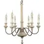 6-Light Chandelier Retro Wood Chandelier Apply to Farmhouse,Dining Room,Kitchen Island, Restaurant,Candle,Dining Room,Foyer,Chandeliers