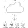YIQU Cloud Lights Neon Signs for Wall Decor, Battery and USB Powered, Cloud Led Signs Wall Decorative Night Lights for Bedroom Cute Gift for Kids Girls Family-Blue