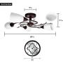 Semi Flush Mount Ceiling Light Fixture - FINXIN FXCL28 Modern Bronze Painting Pendant Light for Bedroom,Hallway,Kitchen and Dining Room (Bronze)