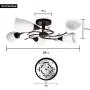 Semi Flush Mount Ceiling Light Fixture - FINXIN FXCL28 Modern Bronze Painting Pendant Light for Bedroom,Hallway,Kitchen and Dining Room (Bronze)