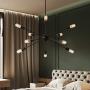KDG Chandeliers 10 Lights Modern Chandeliers Black Sputnik Chandeliers Mid Century Pendant Lighting Ceiling Light Fixture for Kitchen Dining Room Living Room Foyer（Black 10 Lights)