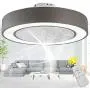 Invisible Ceiling Fan with Light Remote Control Dimmable 3 Speed LED Low Profile Semi Ceiling Lamp Timing Bedroom Dining Living Room Invisible Ceiling Fan with Light Remote Control Dimmable 3 Speed LED Low Profile Semi Ceiling Lamp Timing Bedroom Dining Living Room