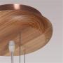 RUNNUP Modern Starburst Wood Chandelier Multi Light LED Pendant Light Warm Light Adjustable Hanging Ceiling Light in Acrylic Shade for Restaurant Cafe Bar Kitchen Dining Room Living Room