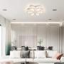 ROYAL PEARL Modern Flower Ceiling Light Fixture LED Pendant Lamp Chandelier Lighting for Living Room Bedroom