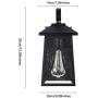 Outdoor Wall Lantern, 1-Light Outdoor Indoor Wall Sconce, Exterior Wall Sconce Fixture with Matte Black, Suitable for Entryway, Doorway, Porch, E26 Base LED Bulb