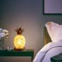Mercury Glass Pineapple Lamp, Golden Glass Table Lamp for Bedroom, Dresser, Living Room, Kids Room, Coffee Table, Office, Bookstore, Festival Decor and Gift (Gold)