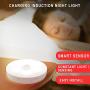 Rechargeable LED Night Light Sensor Lamp Mini Auto On/Off White Night-Light for Bedroom Bathroom Kitchen Hallway Stairs 3M Adhesive Fixed Base Wall