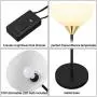 Floor Lamp,Dimmable Standing Floor Lamp for Living Room,Bedroom,Office,Reading & Working,12W 2700K Warm White LED Bulb Included ,69inch Modern Tall Standing Pole Light,Uplight,Black