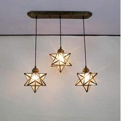 Star Chandelier, Tiffany Style Stained Glass Dining Room Ceiling Light, Multi-Colored Adjustable Pendant Hanging Lamp for Bedroom/Living Room/Cafe (Color : 10)