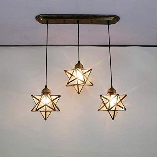 Star Chandelier, Tiffany Style Stained Glass Dining Room Ceiling Light, Multi-Colored Adjustable Pendant Hanging Lamp for Bedroom/Living Room/Cafe (Color : 10)