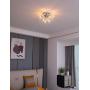 Dellemade Sputnik Chandelier, 8-Light Flush Mount Ceiling Light for Bedroom, Living Room, Dining Room, Office (Silver)