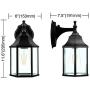 LED Dusk to Dawn Sensor Outdoor Wall Lantern with E26 Based,2700K,1100lumens,Classic Outdoor Wall Sconces Front Door House Patio Garden Yard Garage,2 Pack,Black,9149