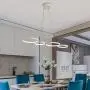 LED Pendant Light Modern Ring-Shaped 34.6 Inches Length for Living Room Kids Room Study Room 35W 2450 Lumes 3000K Warm White Aluminum Silicone Material Class A Energy Efficiency