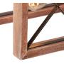 Giluta Rectangle Wood Chandelier Kitchen Island Pendant Lighting Rustic Farmhouse Chandelier Hanging Ceiling Light Fixture 5 Lights Ideal for Dining Room Living Room (C0060)