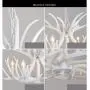 NIUYAO Retro Farmhouse Candle Style Resin Deer Antler White Chandeliers Faux Antler Fixture 4 Light Matching Chain Creative Pendant Light for Living Room Restaurant Bar Cafe Dining Rooms 494843 NIUYAO Retro Farmhouse Candle Style Resin Deer Antler White Chandeliers Faux Antler Fixture 4 Light Matching Chain Creative Pendant Light for Living Room Restaurant Bar Cafe Dining Rooms 494843