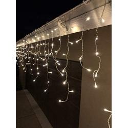 Joiedomi 416 LED Christmas Icicle Lights for Indoor & Outdoor Decorations, Christmas Events, Christmas Eve Night Decor, Christmas Tree, Eaves (Warm White)