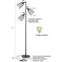 Modern Floor Lamp for Living Room Bright Lighting Tall Stand Up Lamp Farmhouse Rustic Industrial Black Tree Floor Lamps for Bedrooms, Office with Reading Light Standing Lamp