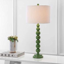 Safavieh Lighting Collection Jenna Green 31.5-inch Stacked Ball Lamp (Set of 2)