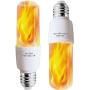 LED Flame Effect Light Bulbs - E26 LED Bulb with Gravity Sensor Flame Night Bulb for Holiday Gifts Home Hotel Bar Party Decoration(2 Pack)