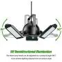 ENGREPO Solar Lights Outdoor Adjustable Pendant Light Auto On/Off Dusk to Dawn with Remote Control for Yard, Garden, Corridor, Warehouse, Garage. Black