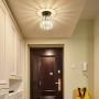 Ceiling Light Fixture Mini Hallway Modern Lighting fixtures Crystal Chandelier Semi Flush Mount for Bar Kitchen Dining Room