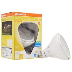 SYLVANIA 74793 Ultra LED Night Chaser, PAR38, 250W Equivalent, 2650 Lumen, Replacement for Halogen Flood Spot Light, Medium Base E26, Dimmable, 3000K Bright White