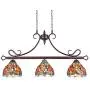 Capulina Tiffany Pool Table Lights 3-Light Dining Room Light Dragonfly Design Stained Glass Chandelier Hanging Light Tiffany Dining Table Lights 7'' Lampshade Vintage Style Chandelier