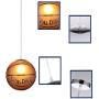 E27 Industrial Basketball LED Pendant Light Living Room Chandelier BAR Ceiling Lihgt (A)