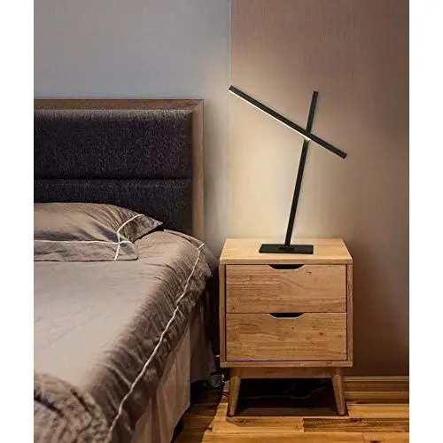 Floor Lamp LED Wrought Iron Standing Light 150CM Modern Home Dimmable Eye-Care for Living Room Bedroom Reading Light,Tri Tone Light,A