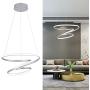 WELAKI LED Modern Pendant Light, 70W 6000K Dimmable Modern Chandelier Ceiling Light Fixture, Length Adjustable Hanging Pendant Lighting for Kitchen Island, Dining Room, Restaurant, Living Room(Sliver)