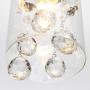 Loclgpm Modern 2 Pack Crystal Pendant Light, Glass Shade Ceiling Lamp, Chandelier Fixture Hanging for Dining Room, Bedroom, Kitchen, Living Room, Restaurant with Adjustable Cord