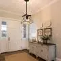 bgLight Rustic Farmhouse Pendant Light, Industrial Mini Metal Ceiling Light Trapezoidal Shape Island Hanging Chandelier for Kitchen, Dining Table, Living Room, Entryway, Hallway- Rustic White
