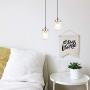 Popity home Industrial Style 1-Light Clear Glass Lamp Shade Gold Pendant Light, Vintage Adjustable Pendant Lighting Perfect for Kitchen Dining Room