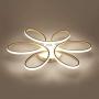 Modern Ceiling Light Fixture, CraftThink Flush Mount 29'' Wide Silicon Gel Twist Semi Flush Light Nordic Style LED Ceiling Fixture for Living Room Bedroom Office, Warm Light Source