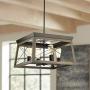 Briarwood Collection Rich Oak Four-Light Farmhouse Chandelier