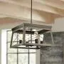 Briarwood Collection Rich Oak Four-Light Farmhouse Chandelier