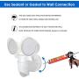 Motion Sensor Outdoor Light, LED Security Flood Lights Dusk to Dawn 5000K Daylight White 100-130V AC, IP65 Round Dual-Head Wall Light for Driveway/Garage/Porch/Yard, GLEEBOM