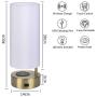 Touch Table Lamp with Wireless Charger and USB Port, 3-Way Dimmable Desk Lamp Modern Nightstand Lamp for Bedroom Living Room Office, Led Bulb Included
